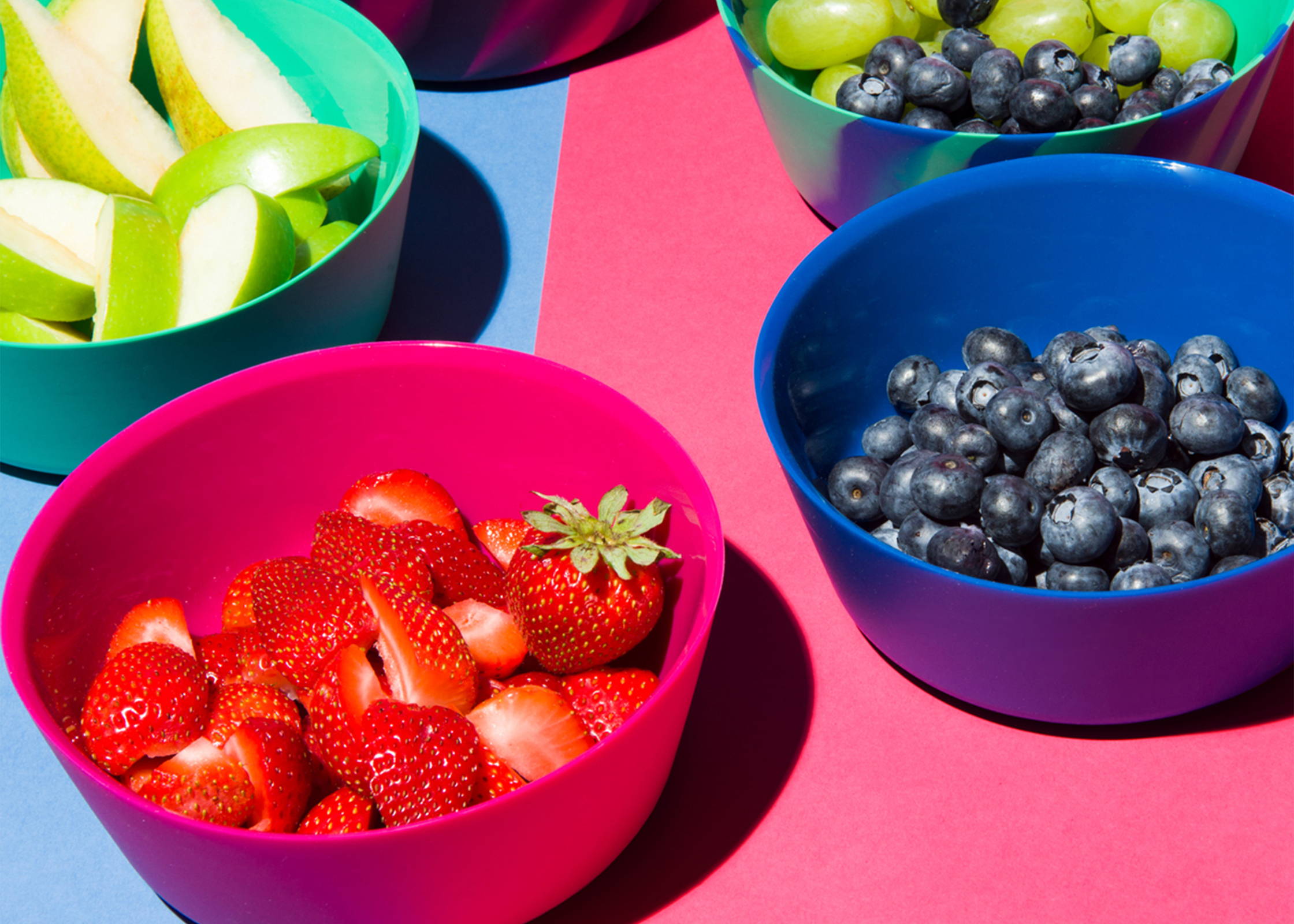 Silipint bowls with fruit