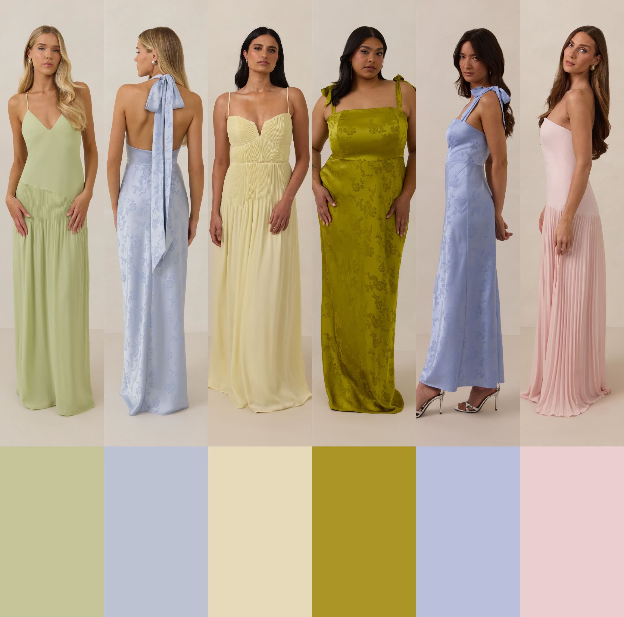 Color swatches in pastel shades arranged in a grid layout.
