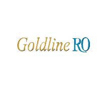 Logo of Goldline RO in gold and blue text.
