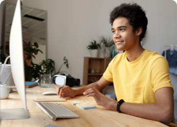 Man at computer