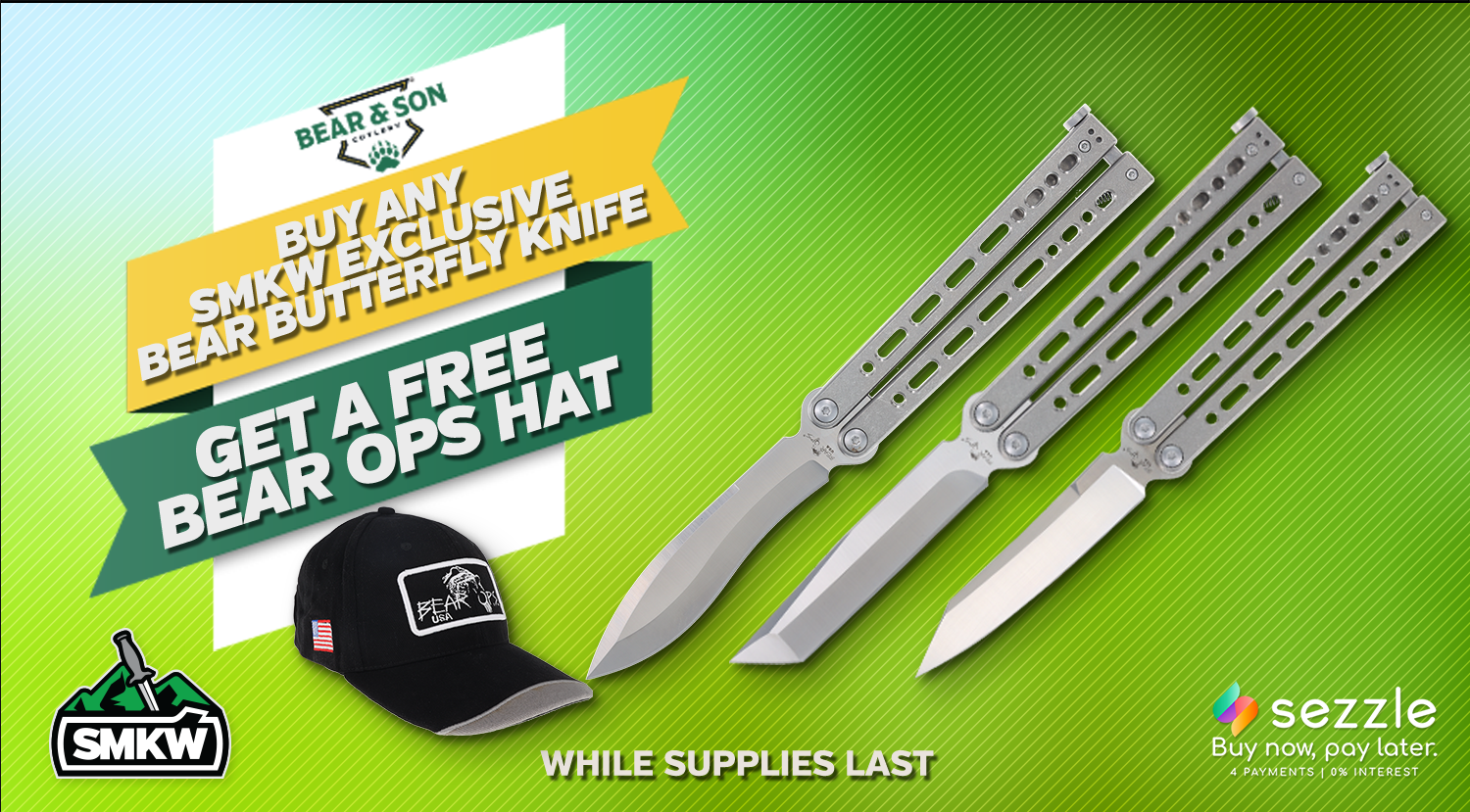 Get a Bear Ops Hat with select Bear Butterfly Knife Purchase