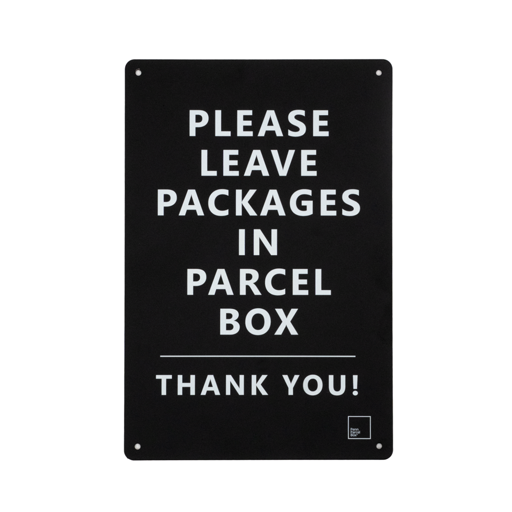 Delivery Box Placard Wall Sign