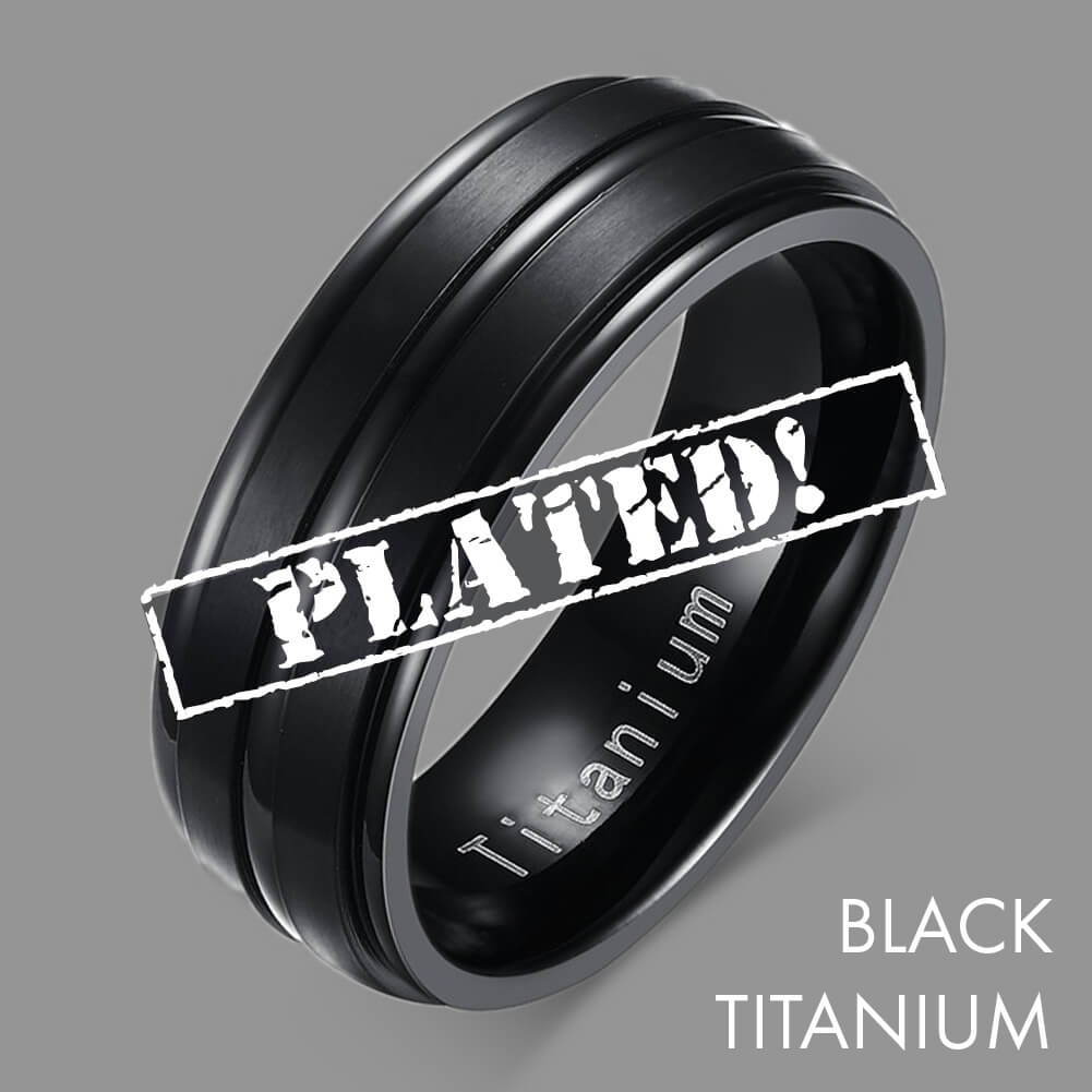 Black Titanium Men's Wedding Band