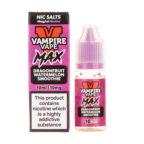 Vampire Vape Max e-liquid bottle Dragonfruit Watermelon Smoothie flavour.