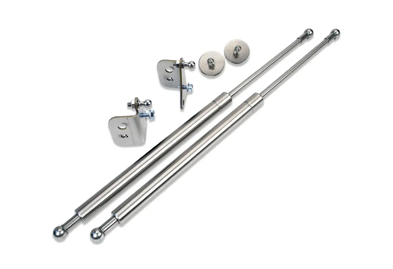 IAG EZ-Lift Hood Struts for 2021+ Ford Bronco - Stainless Steel Parts Layout