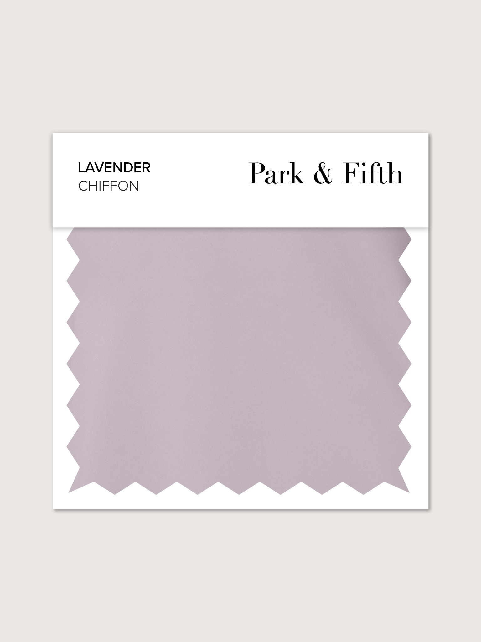 Lavender chiffon fabric swatch from Park & Fifth.