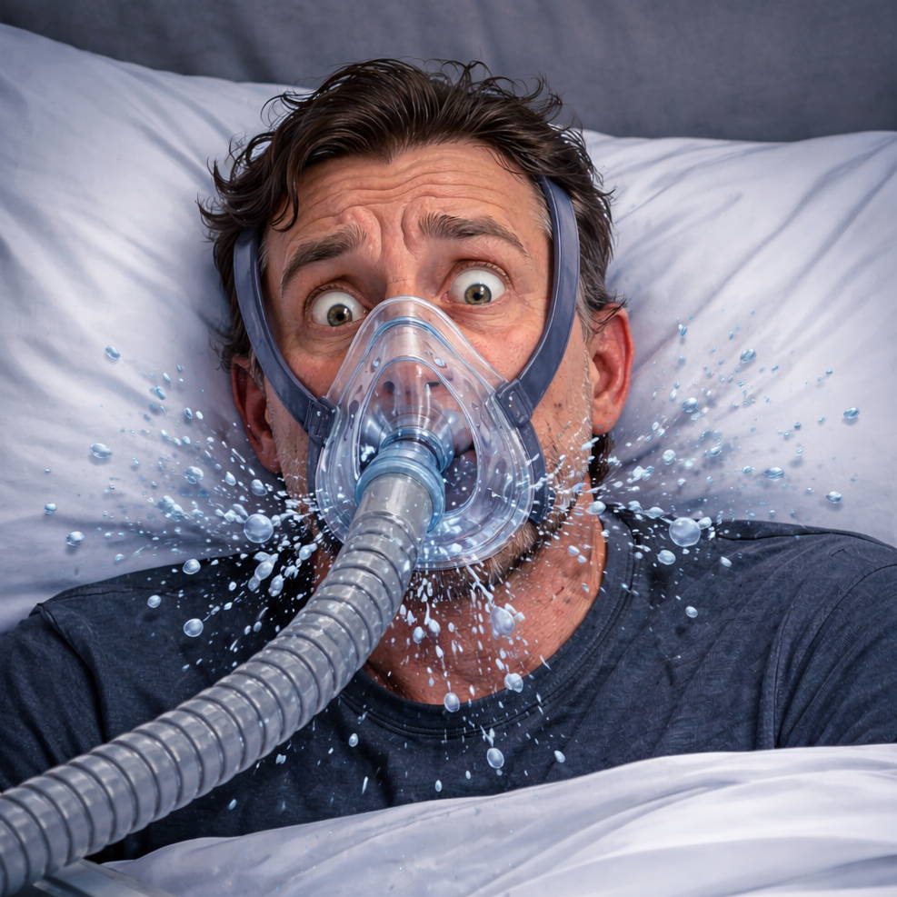 CPAP and Drowning — rainout condensation troubleshooting