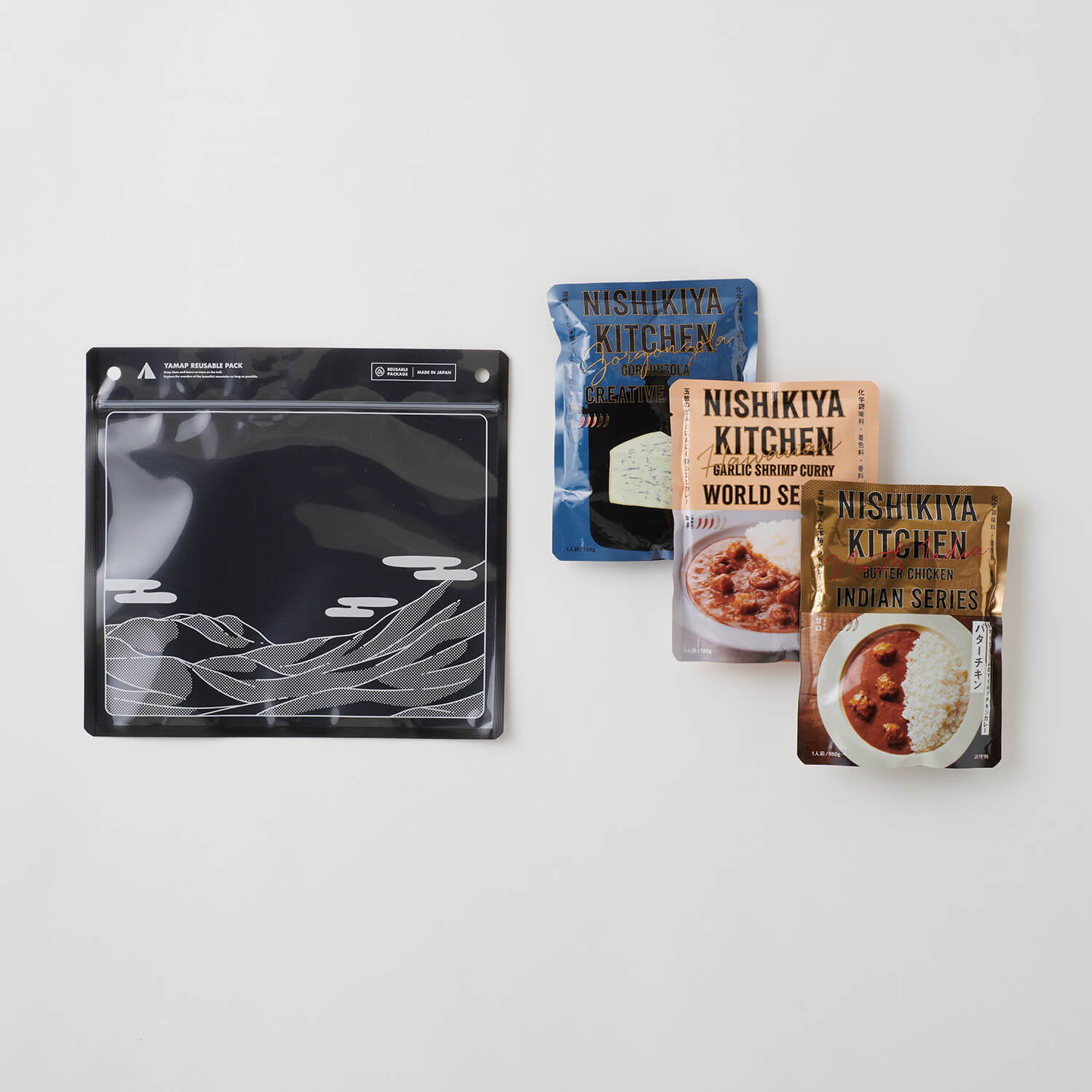 NISHIKIYA KITCHEN（ニシキヤキッチン）/山で食べたいカレー 日帰り登山セット YAMAPジップパック付き
