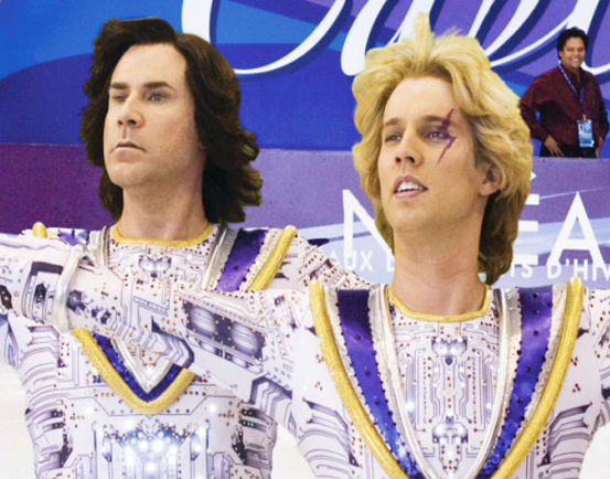 Two Hollywood Celebrities wearing our Hair Extensions in the film Blades of Glory