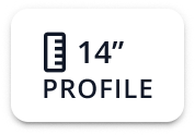 14-inch profile ruler icon with text.