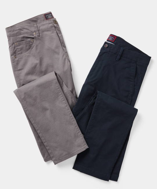 UNTUCKit pants in various colors. 
