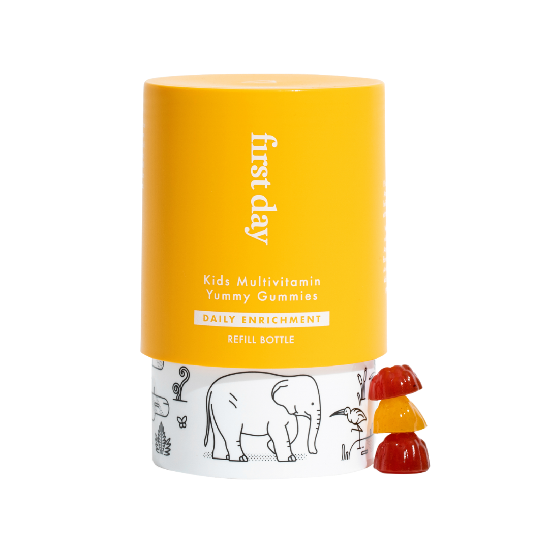 Product Shot of First Day kids daily enrichment multivitamin