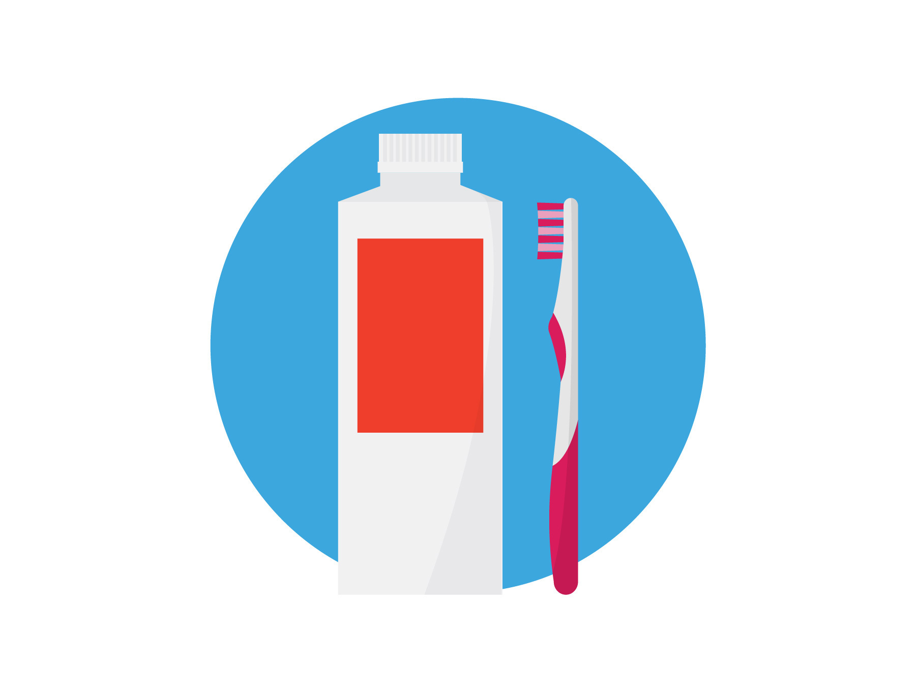 A bottle and a toothbrush