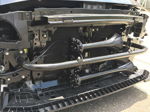 Front bumper removed two black Shocker XL horns mounted horizontally tubular support bar radiator Kristin's Subaru WRX gallery photo 3