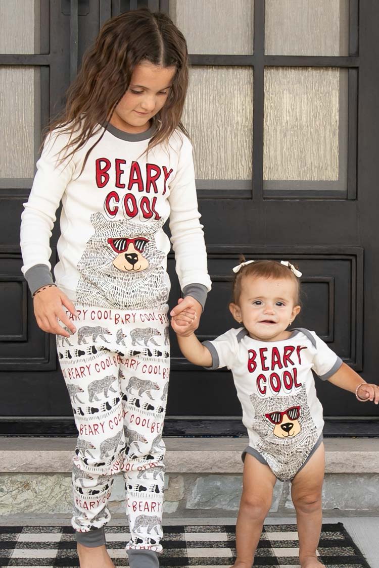 Two children in matching 