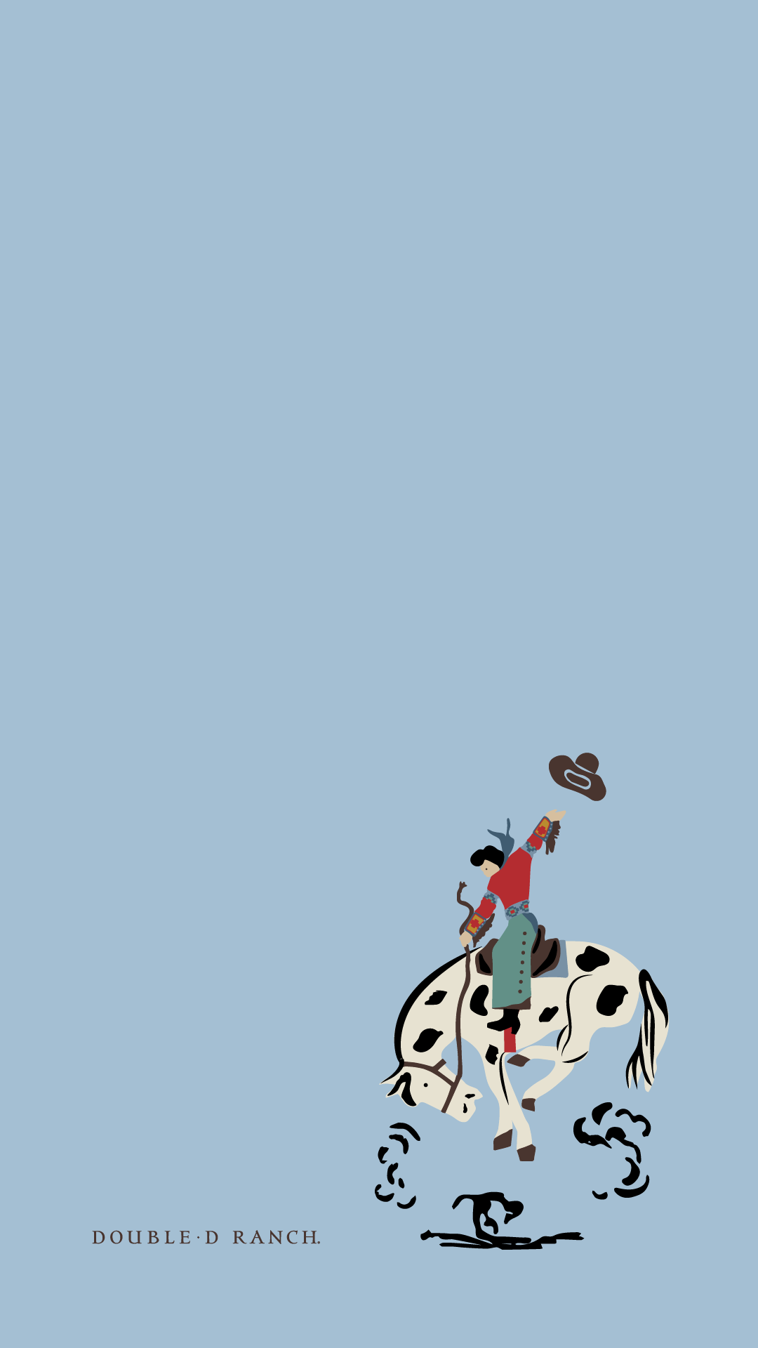 Bucking horse with cowboy Phone Background