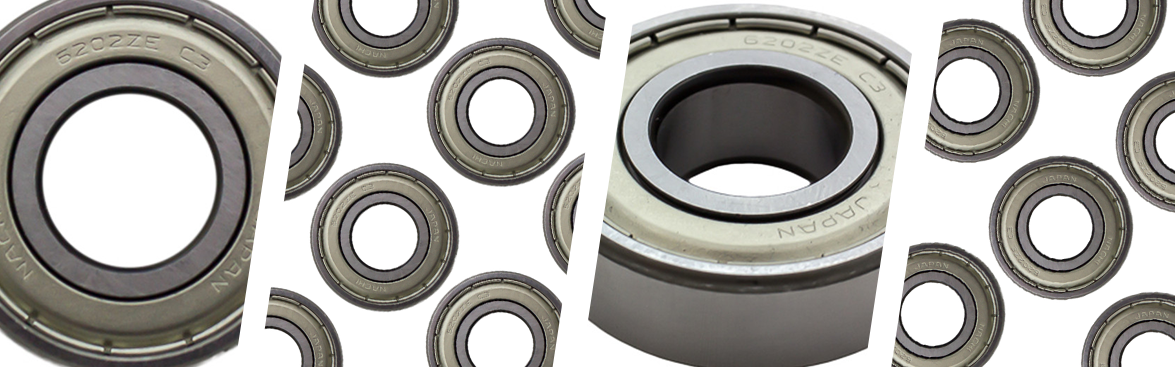 Photo collage of bearings for off-road vehicles.