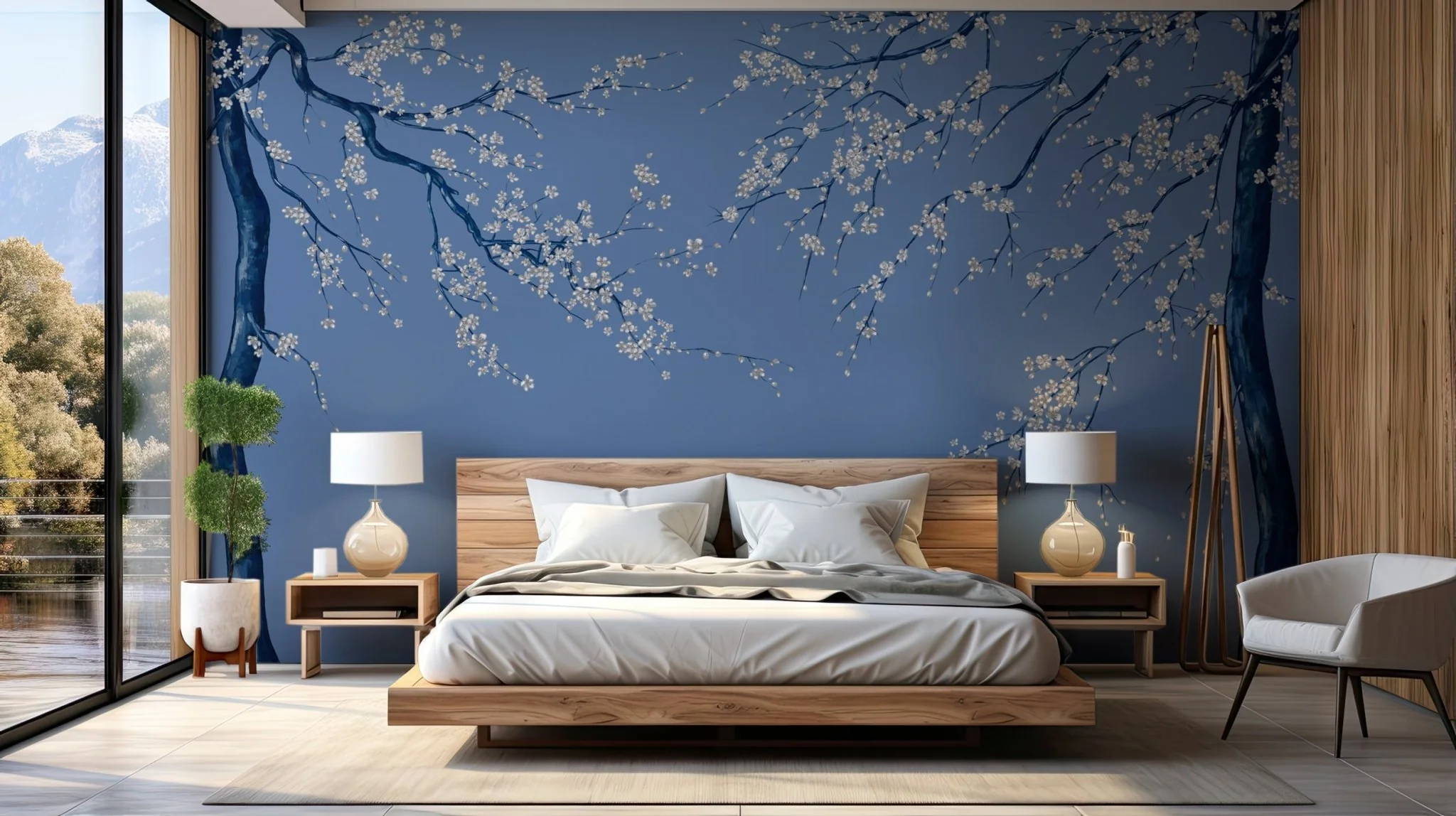 papier peint panoramique fleur sakura