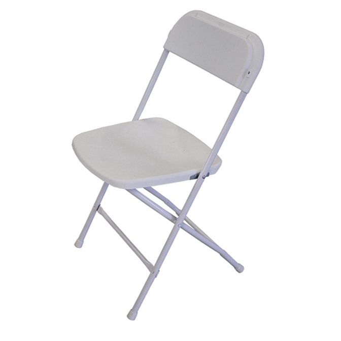 White Bellbrook Poly Folding Chair