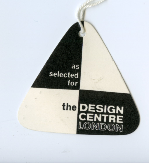Triangular monochrome Design Council swing tags