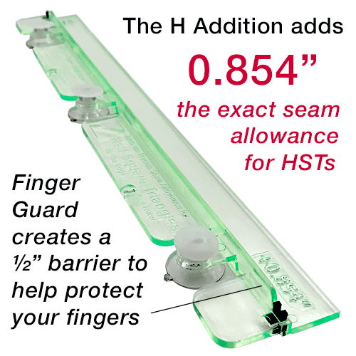 Seam Allowance Addition for Half Square Triangles - Guidelines4Quilting