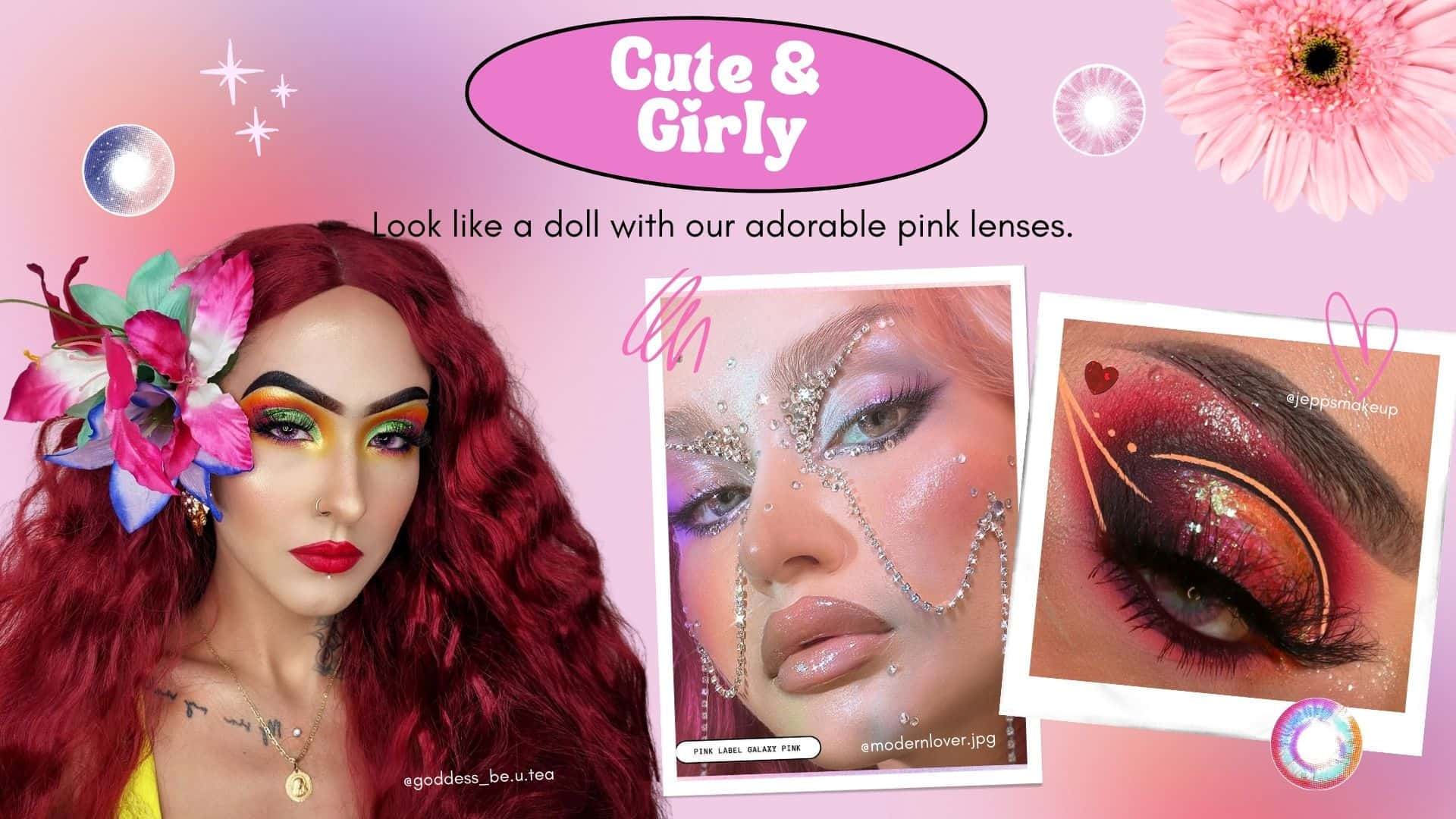 Cute and Girly Pink Colored Contacts