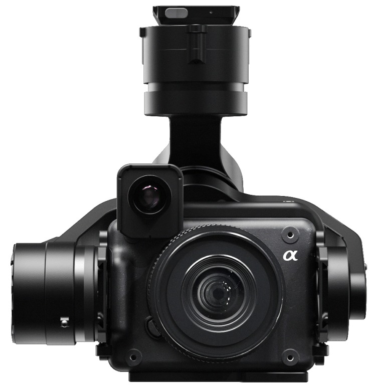 Black camera with multiple lenses and advanced features.