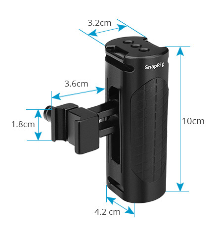 Proaim SnapRig Mini Side Handle (NATO Mount) for Camera Cage Rigs. ASHM246