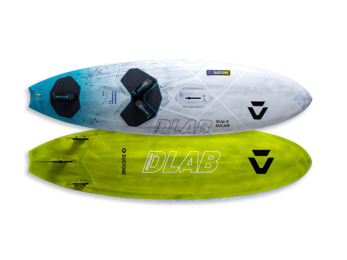 Two kayaks, one white and blue, the other green and yellow, stacked together.