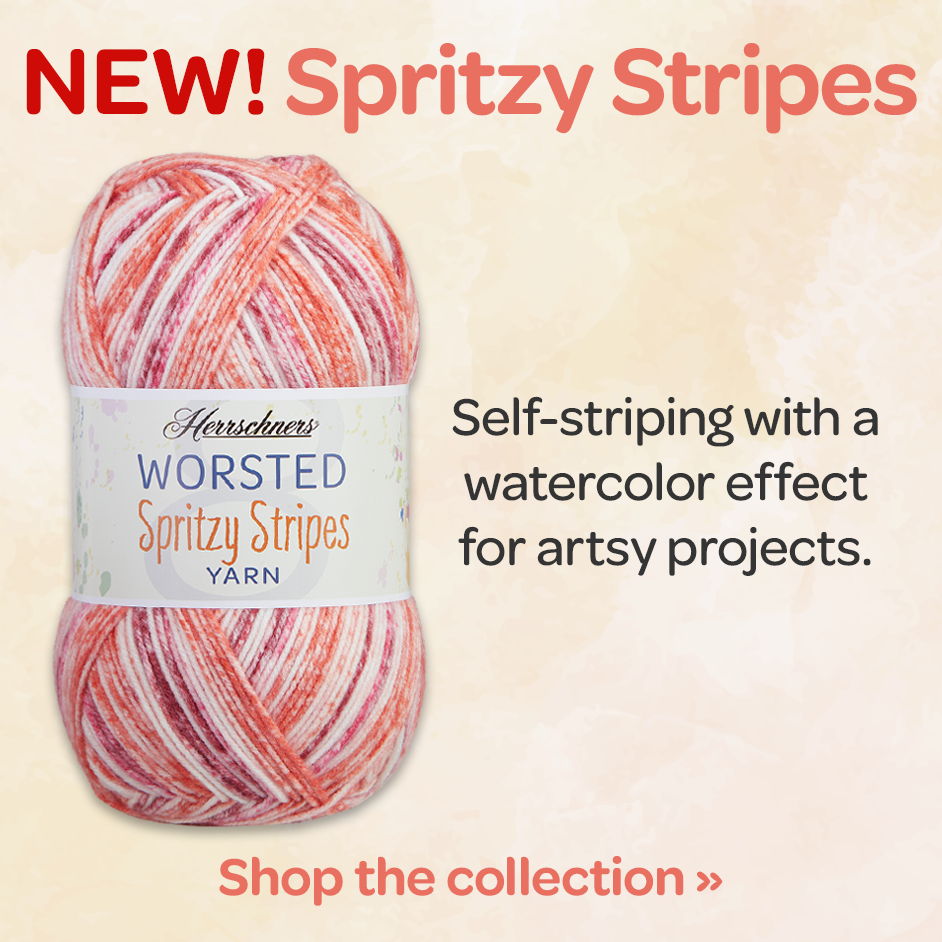 New Spritzy Stripes, self-striping with a watercolor effect for artsy projects. Shop the collection