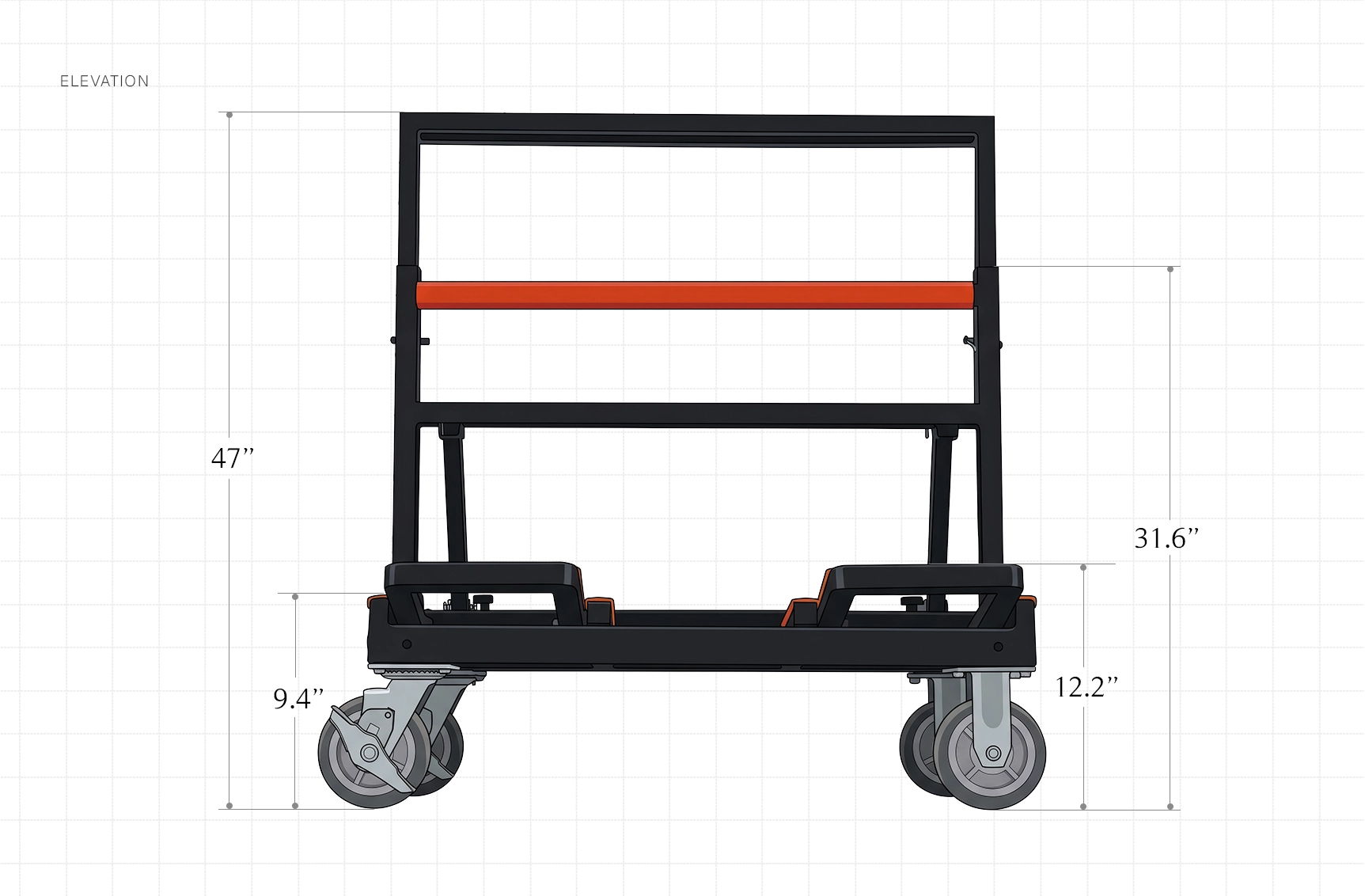 RYFA FOLDABLE DRYWALL CART