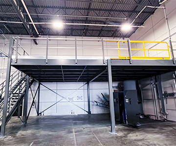 Garber Chrysler and Nissan Completed Mezzanine Installation.