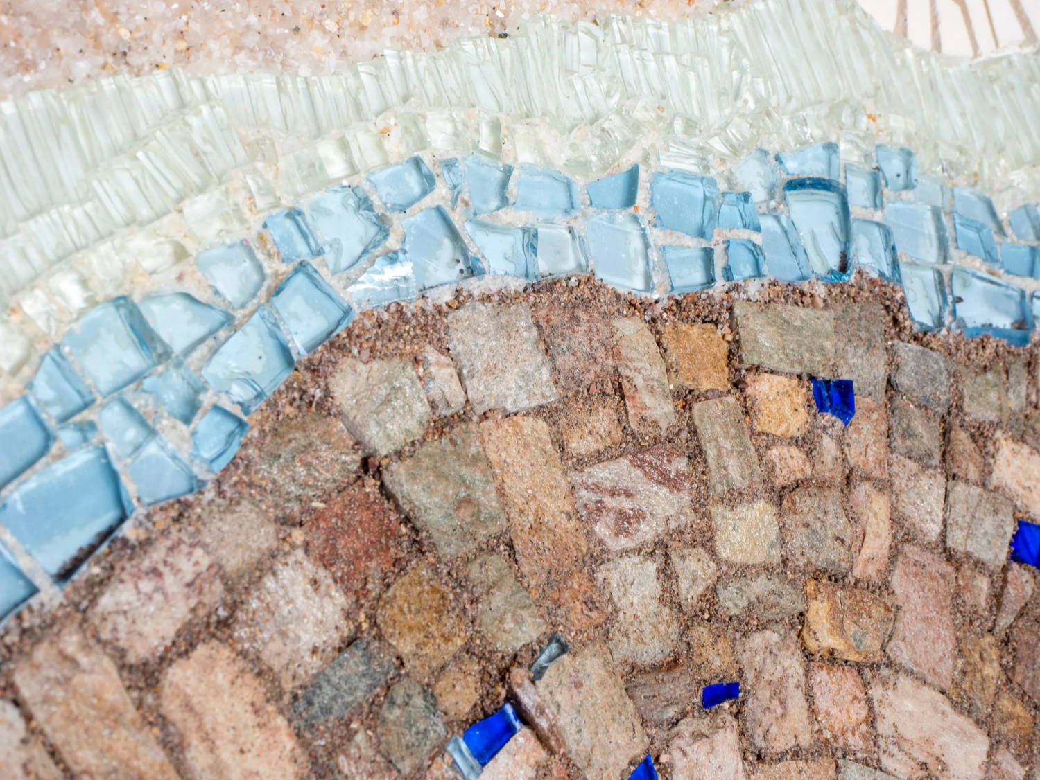 Close up of mosaic tile work