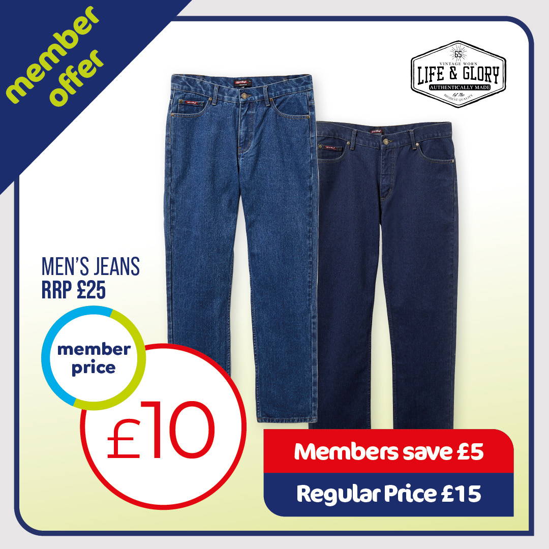 Life & Glory men's jeans - member offer