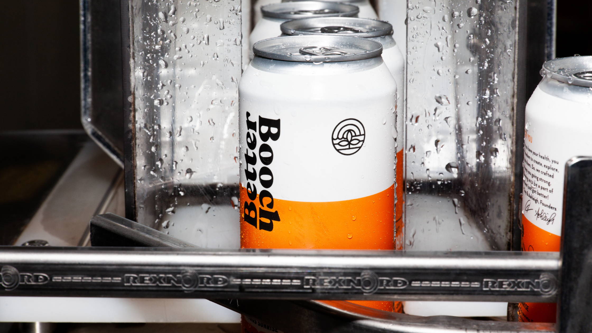 Better Booch Citrus Sunrise on the canning line