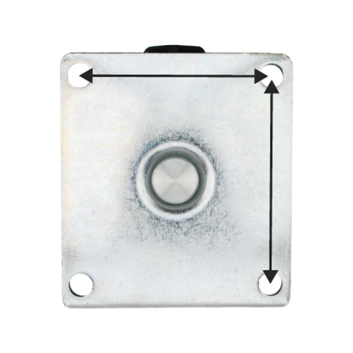Shop plate casters that have a 4-1/8 inch x 4-1/2 inch bolt hole pattern. Up to 2,000 lbs of capacity.