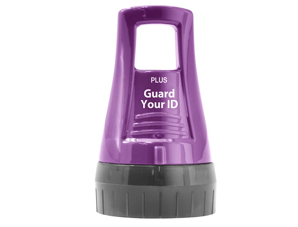 Guard Your ID Extra Wide Security Roller - Pink Identity Protection Stamp
