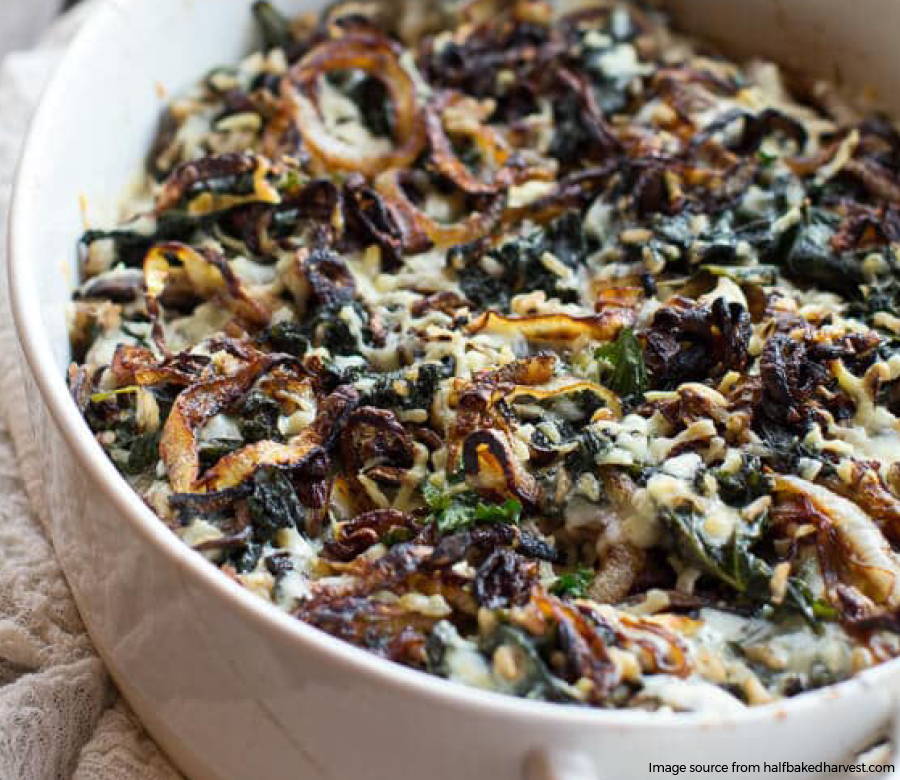 Kale and Wild Rice Casserole