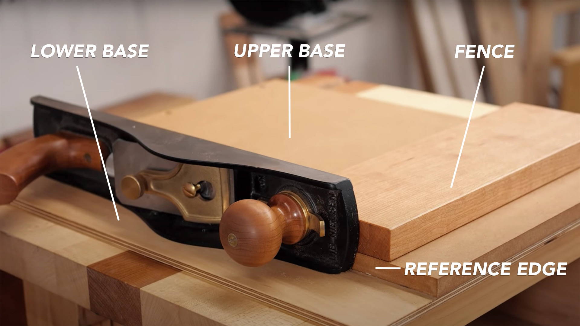 Shooting board for woodworking