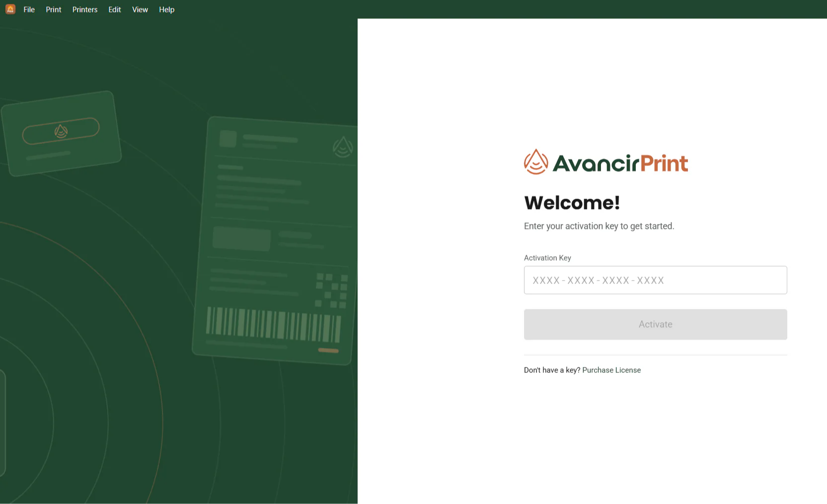 Avancir Print Welcome