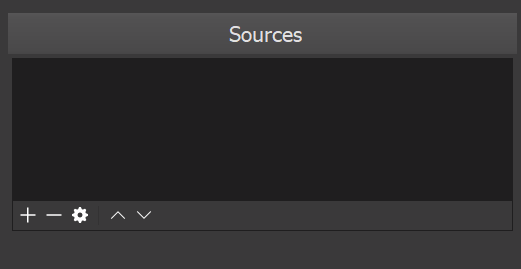 Sources panel OBS for Linux