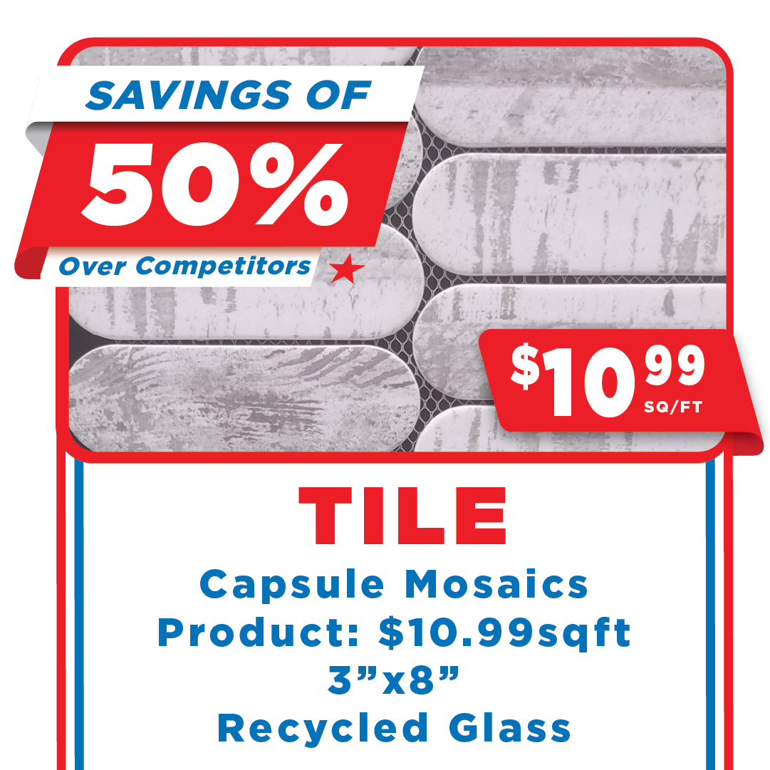 Capsule mosaics tile labor day savings