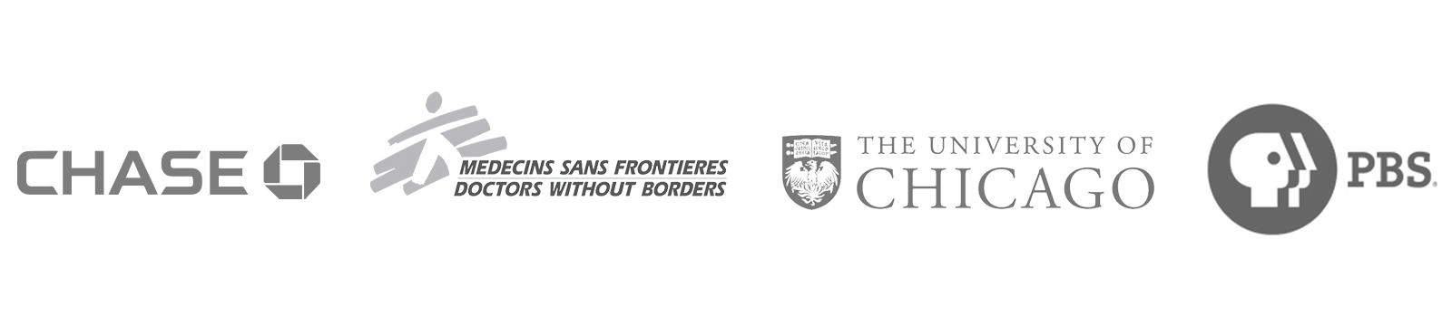 Chase, doctors without borders, the university of chicago, pbs. 