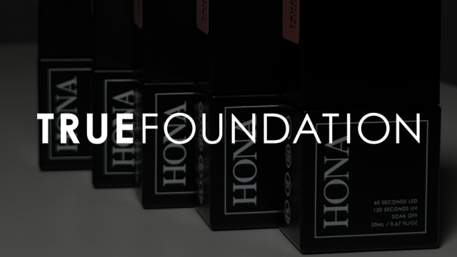 Five bottles of foundation with the text 