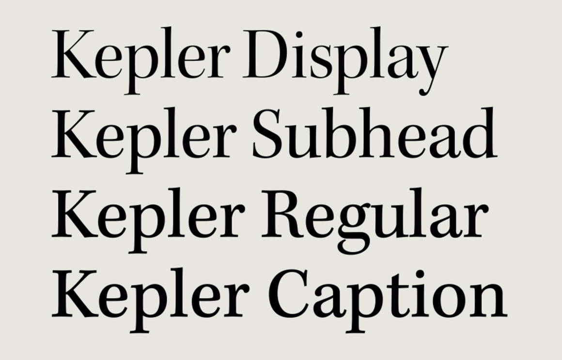 Kepler a minimalist sophisticated serif font by Robert Slimbach