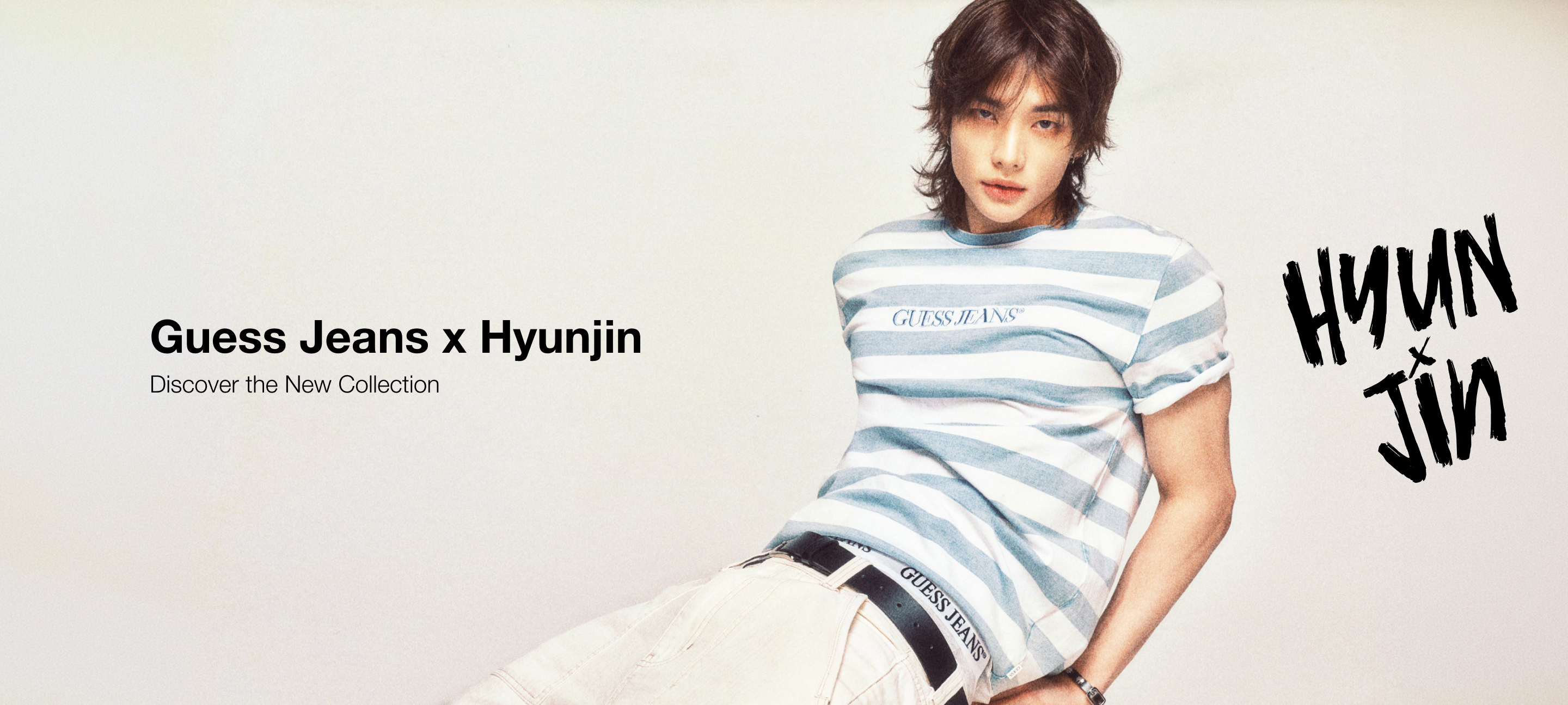 Guess Jeans x Hyunjin collaboration.