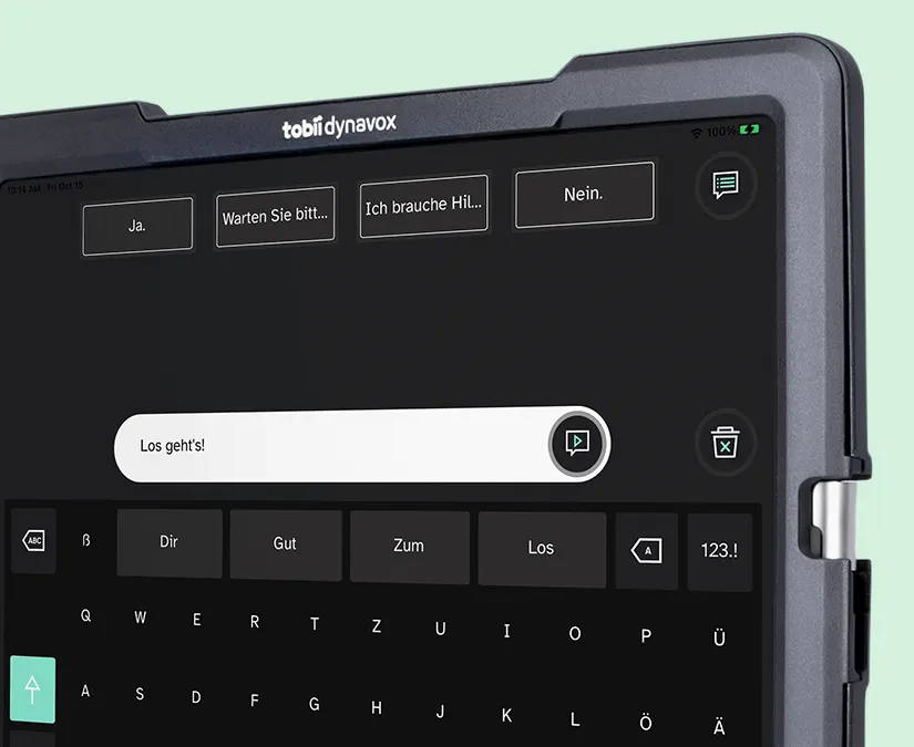 Tobii Dynavox TD Pilot-Gerät mit TD Talk-App