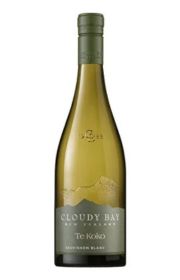 Bottle of Cloudy Bay Te Koko Sauvignon Blanc wine.