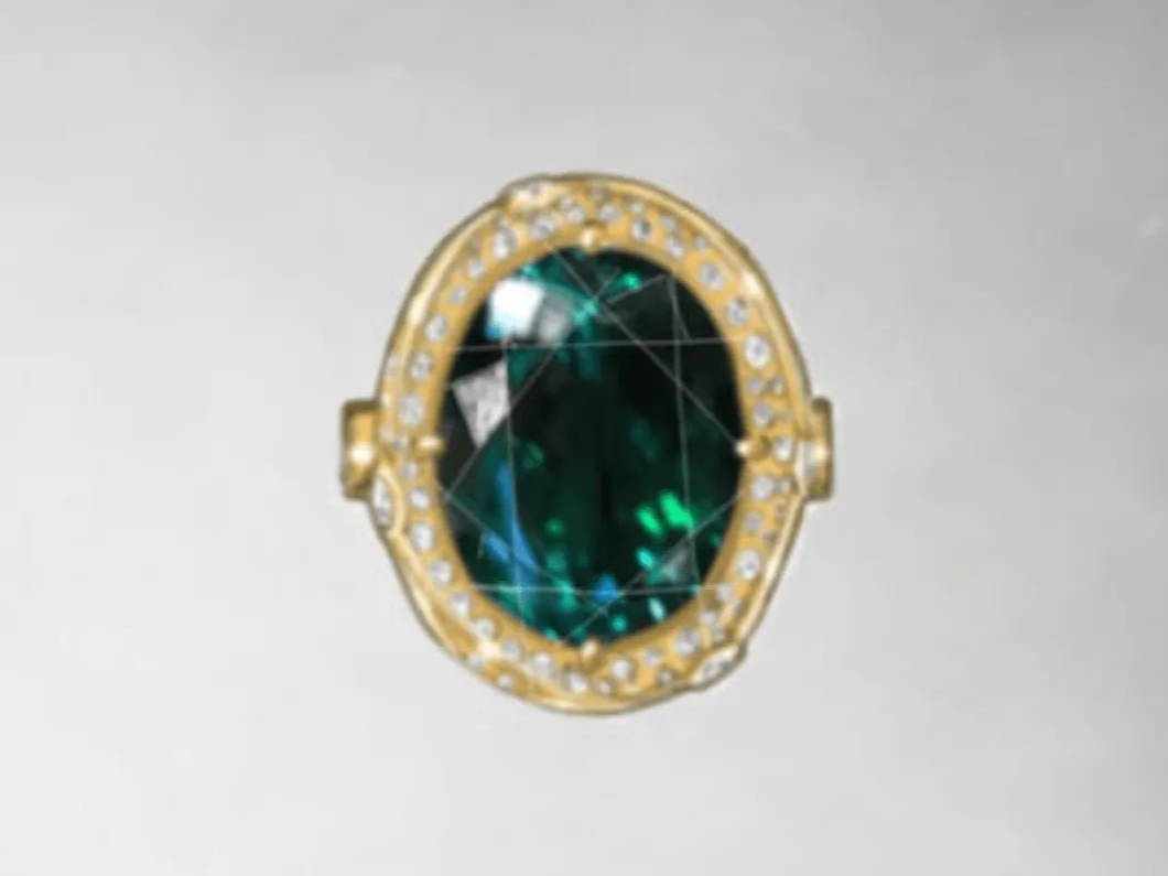 custom green tourmaline ring design