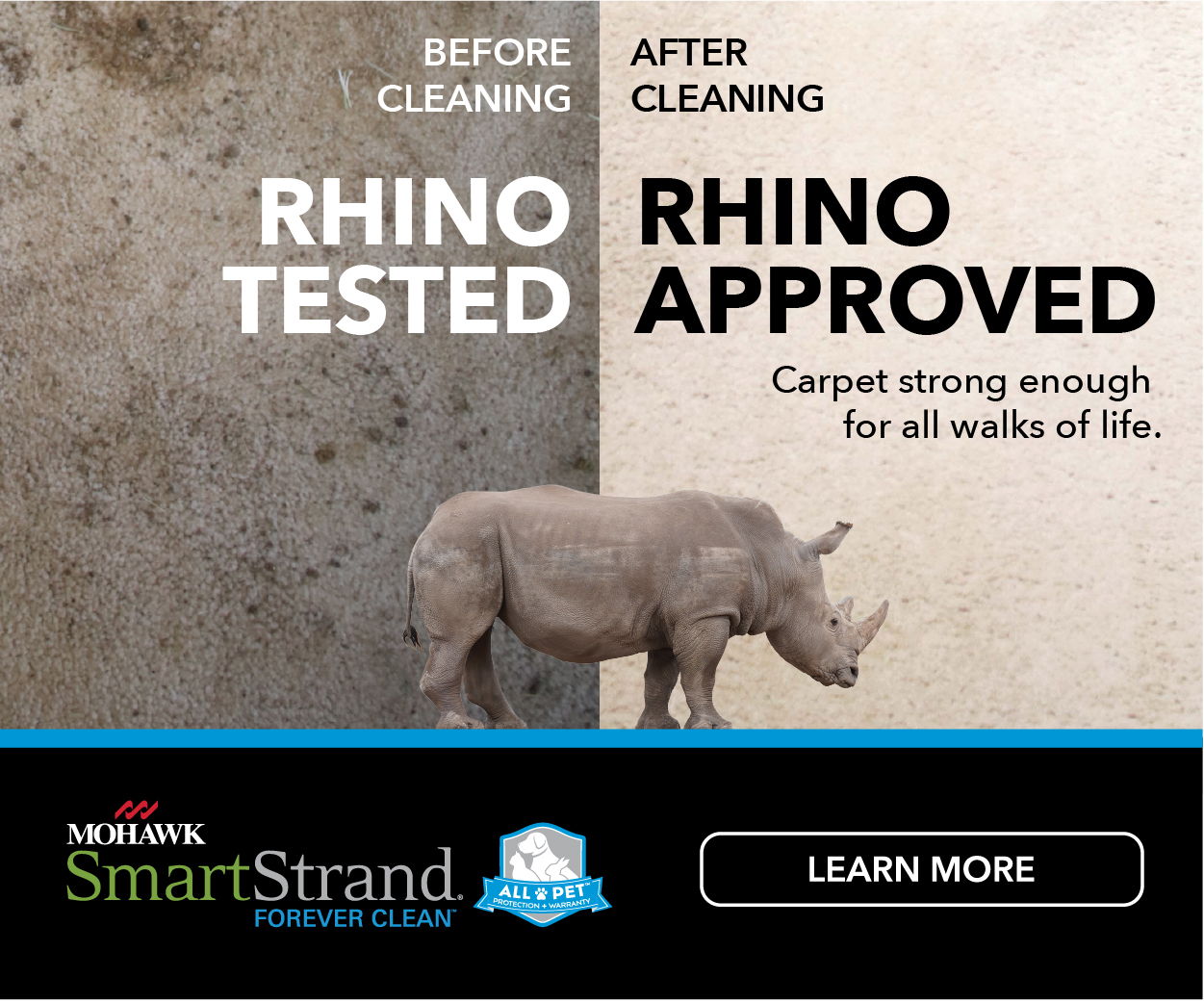 Rhino Tested & Approved SmartStrand Carpet